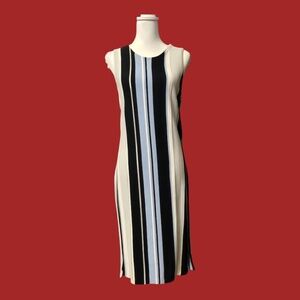 Bar III Side-Slit Tunic Top. Color; navy, white, silver, lt. blue stripe